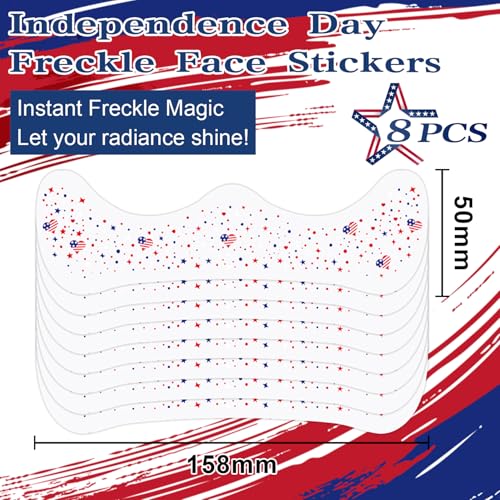 4th of July Temporary Tattoo Stickers - Red White Blue Stars
