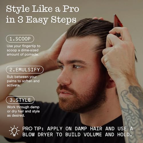 Firsthand Hair Clay Pomade – Matte Finish, Strong Hold, Water-Based