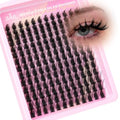Doll Lash Clusters Manga Eyelash Extensions Cosplay Spiky Individual Lashes Extensions Anime Eyelash Clusters 168Pcs 10MM-18MM Thick Natural DIY Clusters