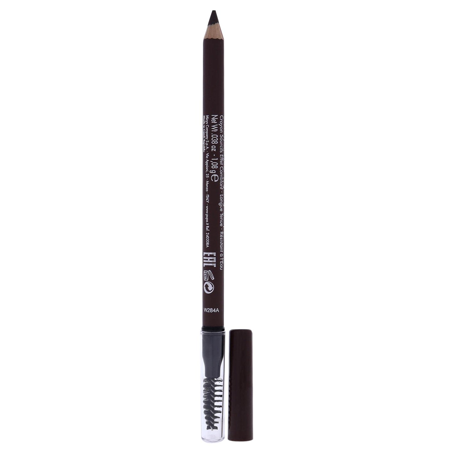 PUPA Milano True Eyebrow Pencil Pencil - Easily Shape And Define Natural Looking Eyebrows - Fill And Volumize For Beautiful Thick Brows - Sculpt Arches With Smooth Precision - 002 Brown - 0.038 Oz