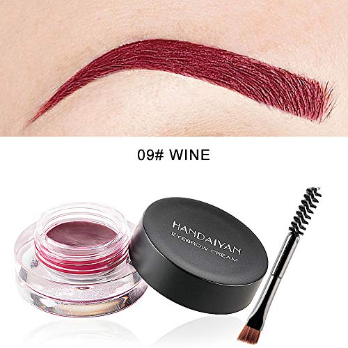 12-Color Eyebrow Pomade Waterproof Long-Lasting Cream Gel