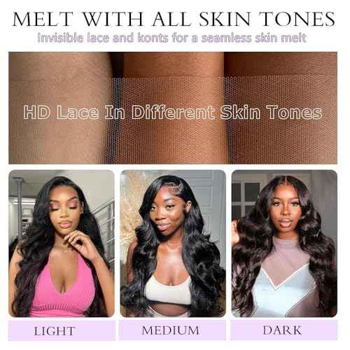 7x6 Body Wave Glueless Wigs Human Hair Pre Plucked Pre Cut 250% Density Drawstring Wig Human hair 7x6 HD Lace Front Wigs Human Hair for Black Women Pre Everything Ready to Go Wig 24inch