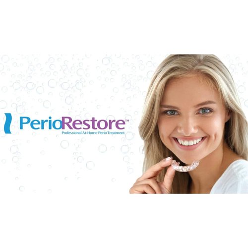 Perio Restore Gel 3 Ounce Tube; 1.7% Hydrogen Peroxide Oral Cleansing Treatment; Oral Cleansing Gel. Includes Two (2) Trays for Ease of Application. Mint Flavor, at-Home Treatment