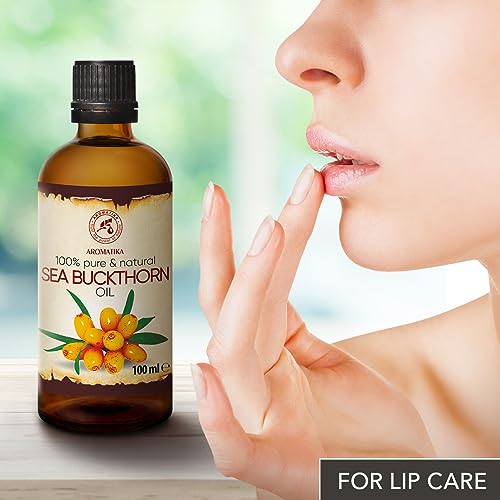 AROMATIKA Sea Buckthorn Oil 3.4 Fl Oz - Pure & Natural - Hippophae Rhamnoides - Carrier Oil for Essential Oils - Base Oil for Nails - Hair - Face & Body Care