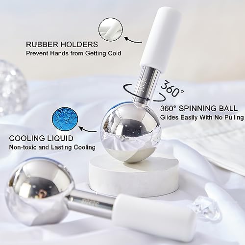 360 Rotating Ice Globes for Face & Eyes – Cooling Facial Roller