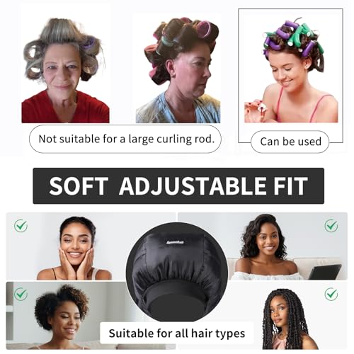 Bonnet Hair Dryer for Curly Hair with Diffuser Cap