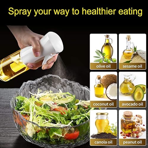 Olive Oil Sprayer Bottle - 6.7oz Glass Mister for Cooking