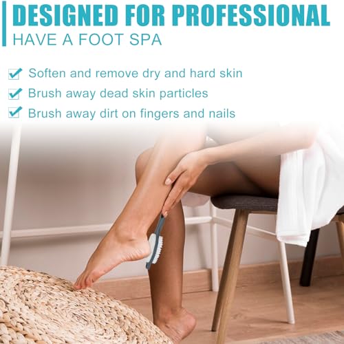 4-in-1 Foot File Callus Remover - 2 Pack Pedicure Foot Scrubber & Brush