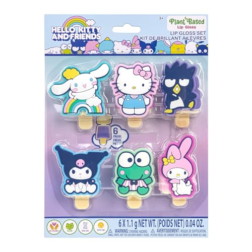 Hello Kitty Lip Gloss Set 6-Pack | Townley Girl Pucker Pops