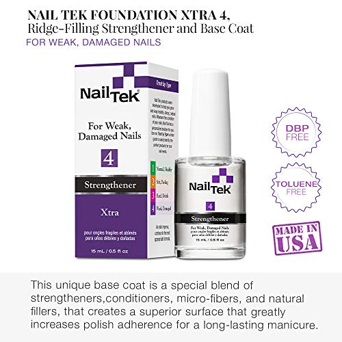 Nail Tek Xtra 4, Nail Strengthener for Weak and Damaged Nails, 0.5 oz, 1-Pack