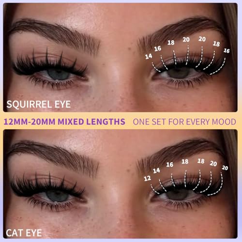 Kiromiro Lash Clusters 12-20mm Wispy Spiky Eyelash Extensions 216pc