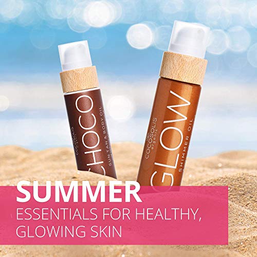 COCOSOLIS Bio Body Oil Bundle ? Choco Tanning Oil and Glow Body Shimmer Lotion - Get a Healthy, Glowing, and Longer Lasting Tan
