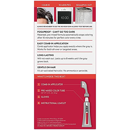 Just For Men Touch of Gray Hair Color Kit with Comb Applicator