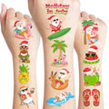 96 PCS Christmas Tropical Temporary Tattoos for Kids