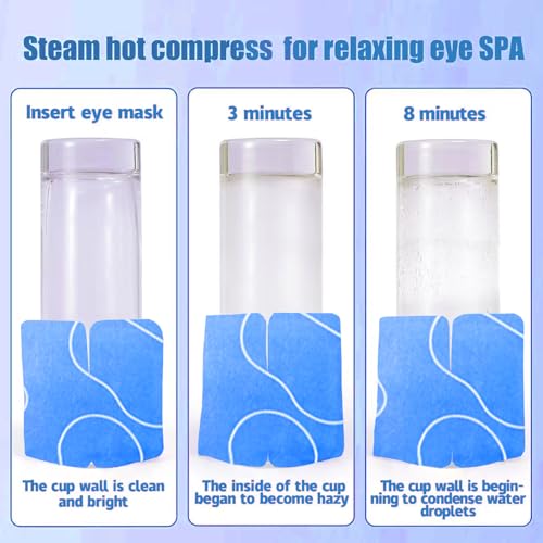 Steam Eye Mask 48-Pack, Self-Heating Warm Compress for Sleep