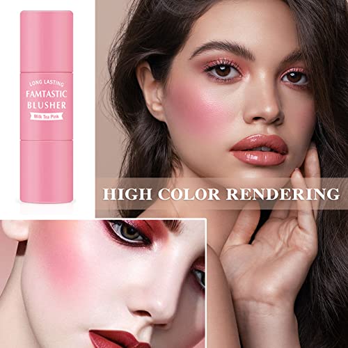 Cream Blush Stick with Brush - 2 in 1 Blush & Lip Tint