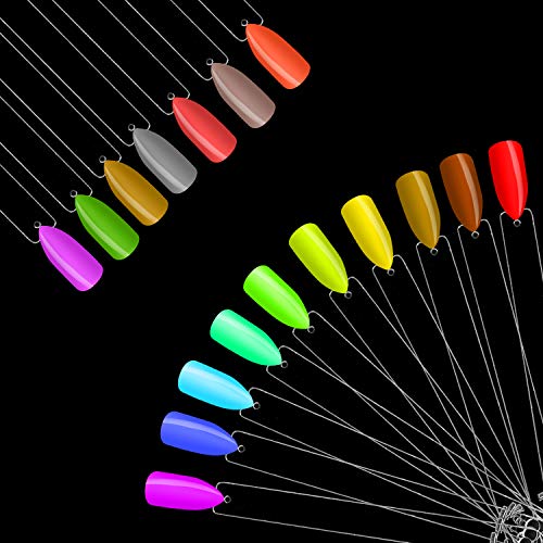 400 Tips Clear Nail Swatches Sticks Nail Art Supplies for Nail Art Polish Display and Home DIY Transparent Nail Practice Tips Sample Sticks Color Display Board Accessories with Ring