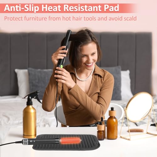 Heat Resistant Silicone Mat for Hair Tools - 11x8 Large