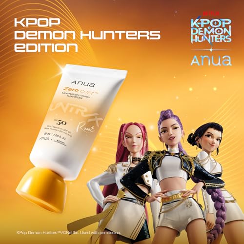 ANUA Zero-Cast Moisturizing Sunscreen SPF 50 for Face - Glow Formula