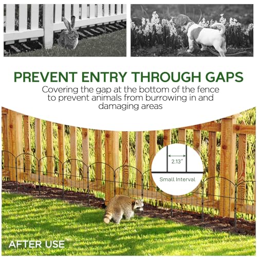 Goovilla 27ft Rustproof Metal Garden Fence for Animal Barrier