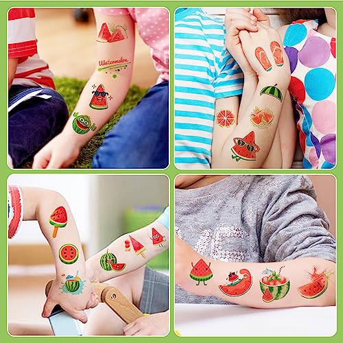 144 Watermelon Temporary Tattoos for Kids Party Favors