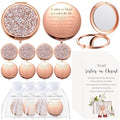 Geetery 10 Set Christian Gifts for Church Group Women Lady Mom Friend Bulk Rhinestone Sisters in Christ Compact Mirror Pocket Religious Faith Bible Verse Party Favors for Easter Mother Day(Rose Gold)