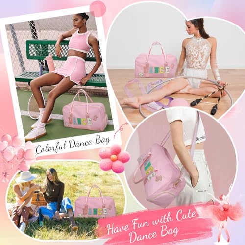 KUIRAN Dance Bag Set for Girls - 2PCS Ballet & Cheer Bags with Shoe Compartment