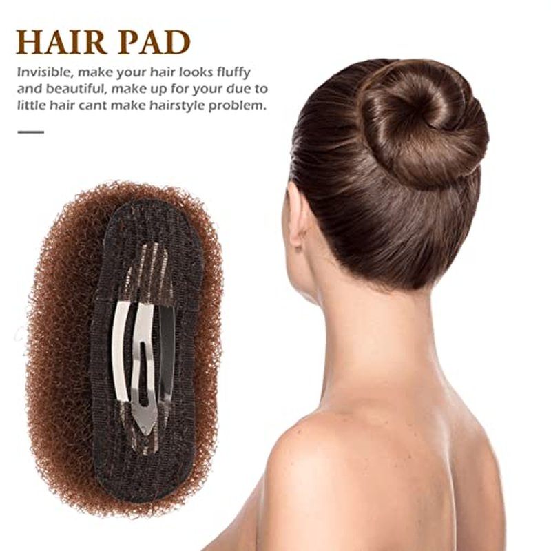 3pc Volume Bump Hair Sponge Inserts & Clips Set