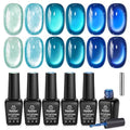 Beetles Liberty Blue Cat Eye Gel Polish Set - 6 Colors