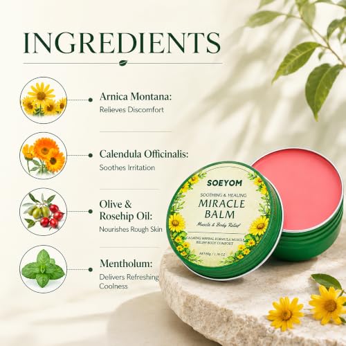 SOEYOM Miracle Balm for Varicose Veins & Muscle Relief - 1.76oz