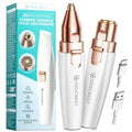 Rechargeable Facial Hair Remover for Women - 2-in-1 Razor with LED Light