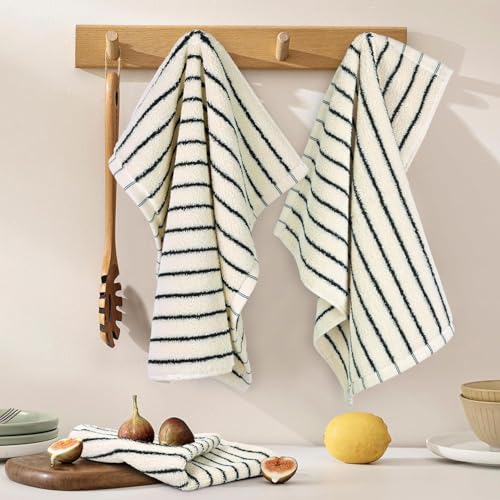 Jacquotha Cotton Washcloths 4 Pack 13x13 - Soft Striped