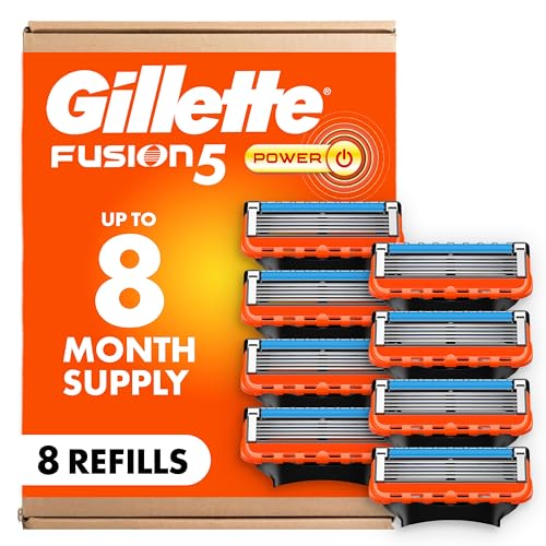 Gillette Fusion5 Power Razor Blade Refills, 8 Count