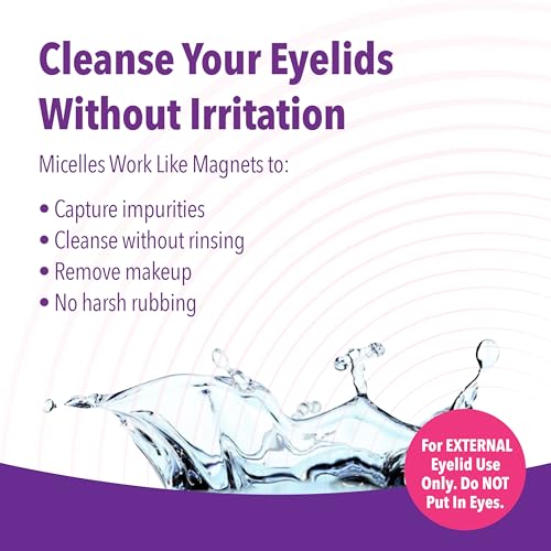 iVIZIA Micellar Eyelid Cleanser, 3.3 fl oz, Gentle Makeup Remover