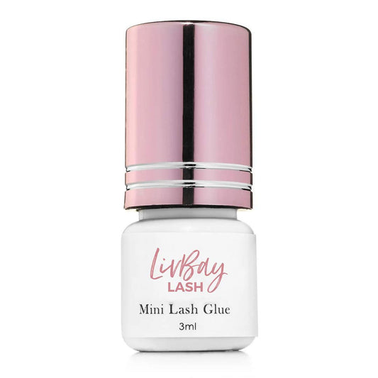 LivBay Lash Glue - Original Mini | Eyelash Glue Extensions | Lash Adhesive | 5 Weeks Retention & 2.5 Sec Dry Time | Professional Use Only, White 3ml