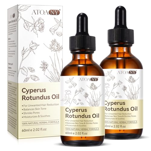 Cyperus Rotundus Oil for Hair Removal, Cyperus Rotundus Oil for Reducing Body Hair Growth, Smooth Skin & Hair Removal, Moisturizing & Soothing 60ML 2PCS