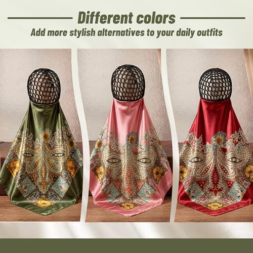 2-in-1 Silk Press Wrap Cap & Scarf for Nighttime Hair Care