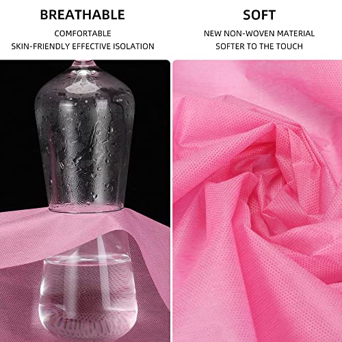 Uralili 100PCS Pink Disposable Breathable Massage Table Sheets 31x70 Inch