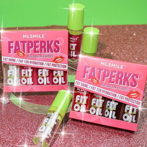 8 Colors Lip Oil with Soft Brush | Hydrating Plumping Lip Gloss