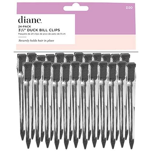 Diane Duck Bill Hair Clips, Silver, 24-pack