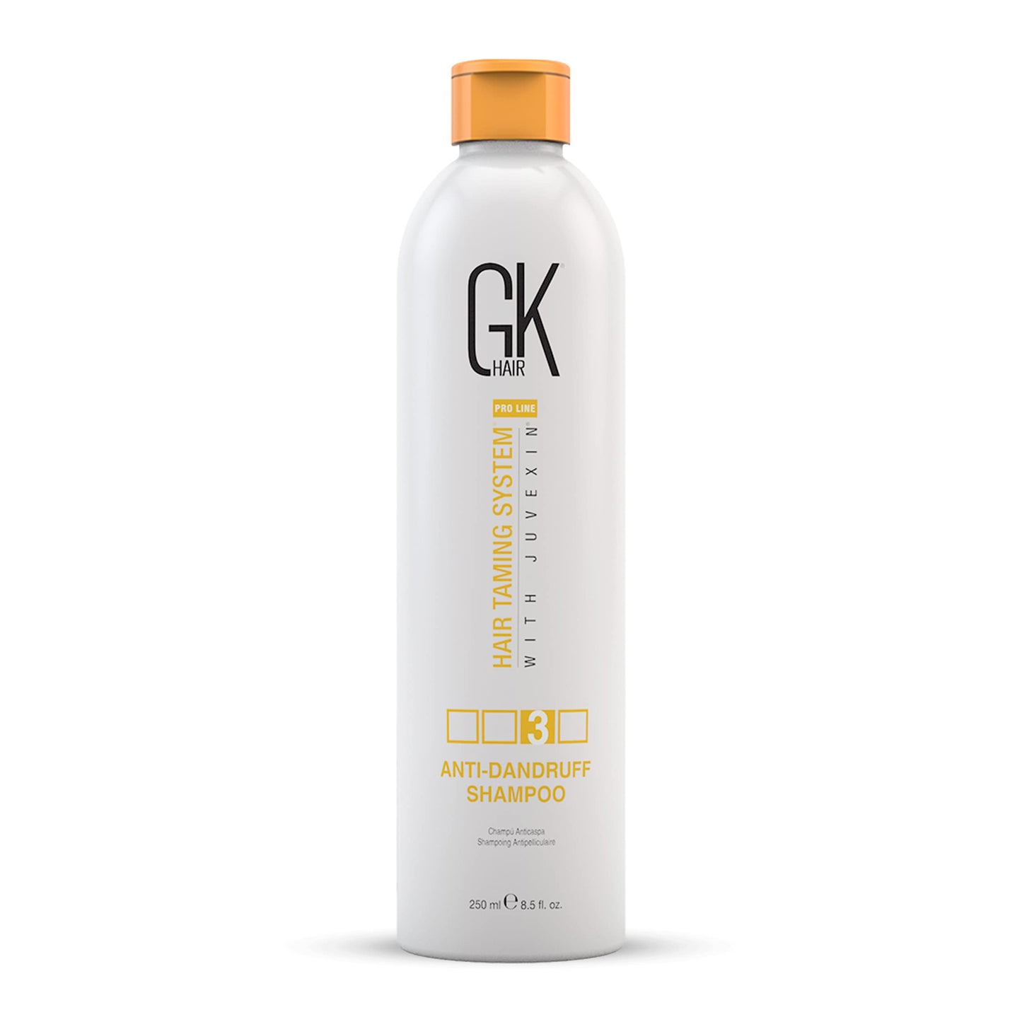 GK HAIR Global Keratin Anti Dandruff Shampoo (8.5 Fl Oz/250ml) - Hair Deep Cleansing and Impurities Remover Anti Residue Sulfate Free Shampoo for Dry Damaged Hair for Men and Women