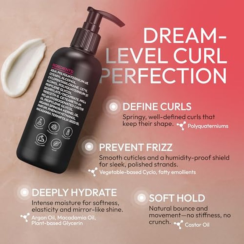 Curl Cream – Lightweight Leave-In Curl Definer with Macadamia & Argan Oil