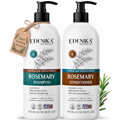 Biotin & Rosemary Hair Care Set for Stronger, Thicker Hair - EDENIKA BOTANICALS