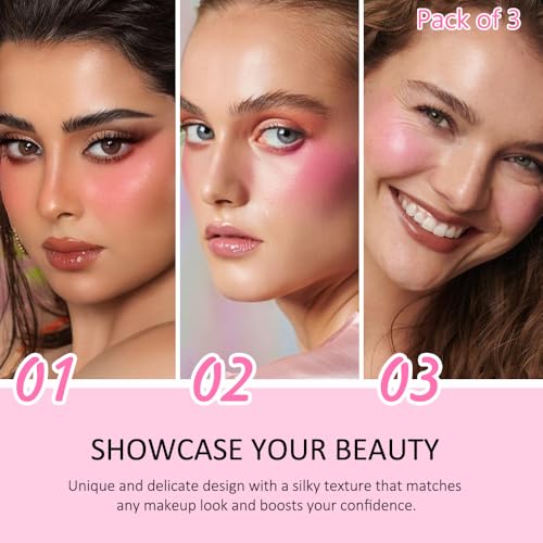 Kaely Contour Blush Stick Trio - Cream Bronzer Makeup Set