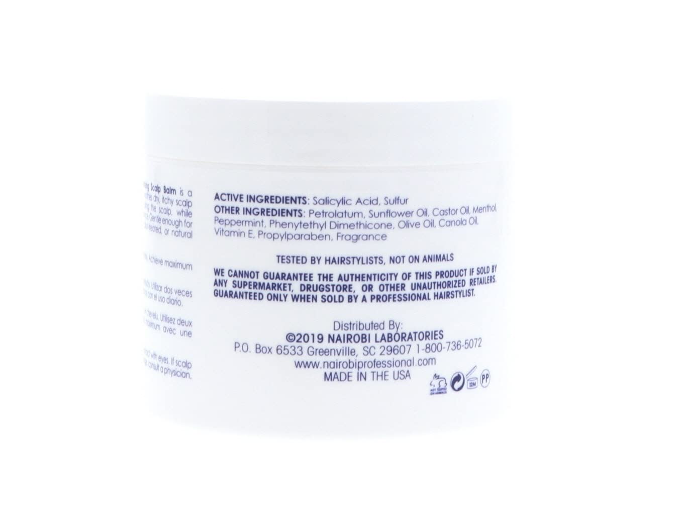 Nairobi Therapeutic Dandra-Solve Moisturizing Scalp Balm Unisex, 4 Ounce