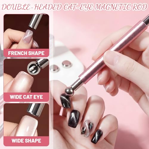 Cat Eye Nail Magnet Set - 6 Pcs Tool for Gel Polish Art