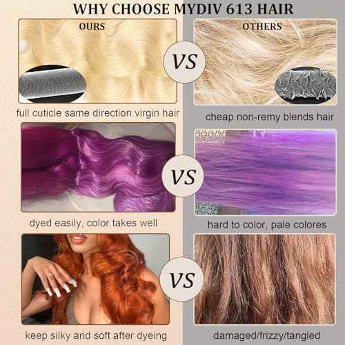 613 Bundles Human Hair Body Wave 18 18 18 inch Blonde Human Hair Bundles 100% Unprocessed 12A Brazilian Virgin Human Hair 3 Bundles 613 Human Hair Weave Extensions