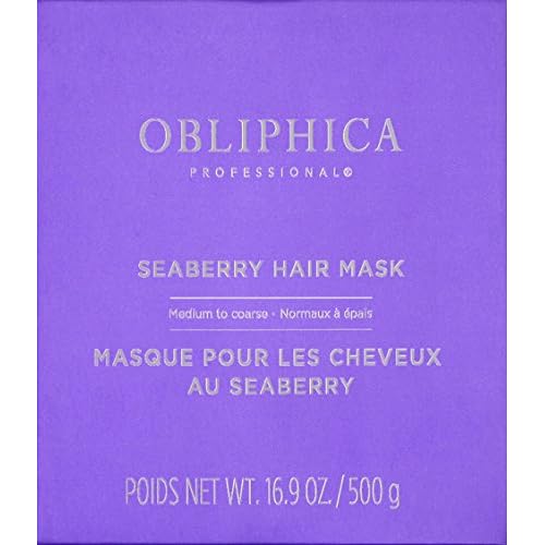 Obliphica Medium to Coarse Seaberry Mask, 1.05 Pound - Nourishing and Restorative Hair Treatment for Medium to Coarse Hair Types, Ensuring Lustrous Shine, Manageability, and Revitalization