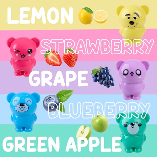 EXPRESSIONS 5-Piece Scented Bear Lip Gloss - Fruity Flavors