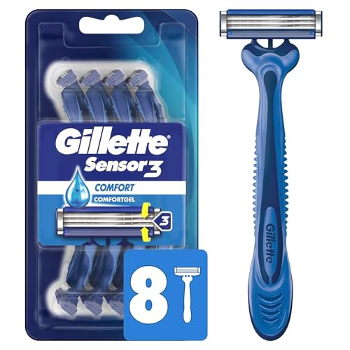 Gillette Sensor3 Comfort Disposable Razors Men 8ct